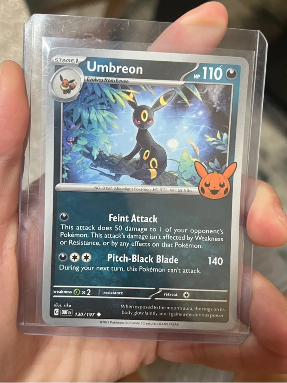 🌗Umbreon TCG Pokemon Trading Card – 130/197